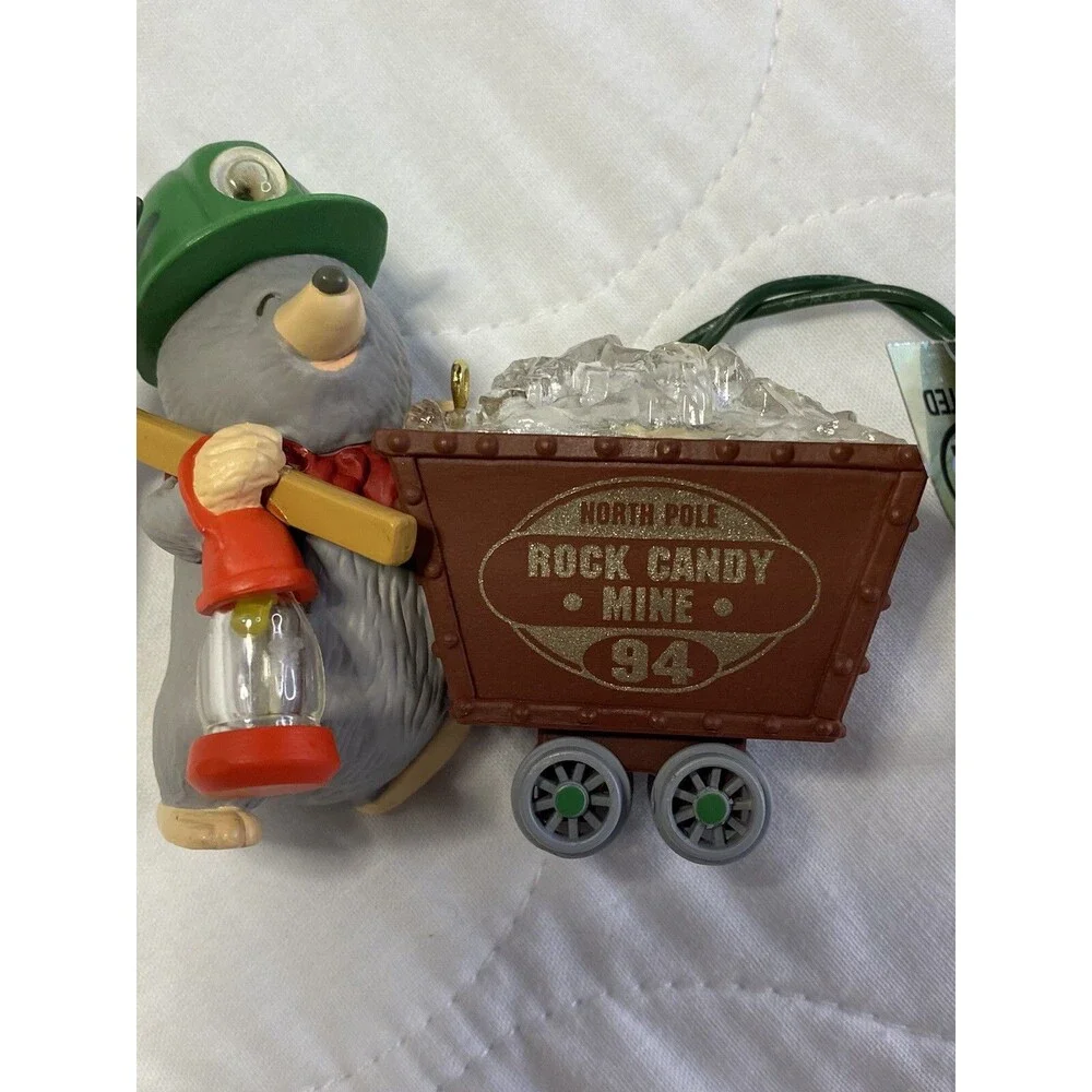 Hallmark Christmas Vtg. Ornament - North Pole Rock Candy Mine  Light Up